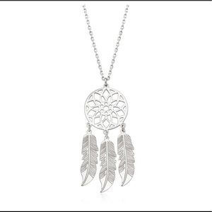 Italian Sterling Silver Dreamcatcher Necklace 18”